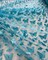 Turquoise 3D Butterfly Nylon Tulle Fabric by the Yard, 63" Wide Soft Stretch Mesh Fabric for Veils, Wedding Dresses, Decor & Sewing